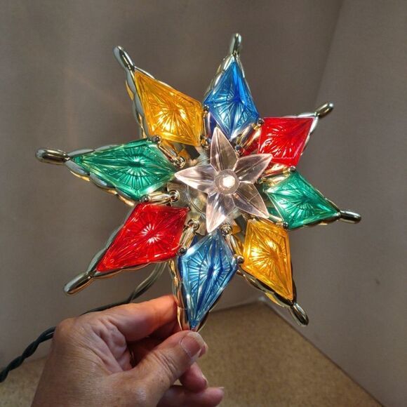 Colorful Tree Topper Multicolor Star - Picture 1 of 5